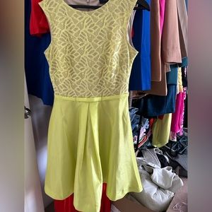 Neon yellow beautiful summer dress